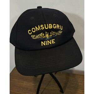 VINTAGE Navy COMSUBGRU NINE Snapback Hat/Cap - Wool